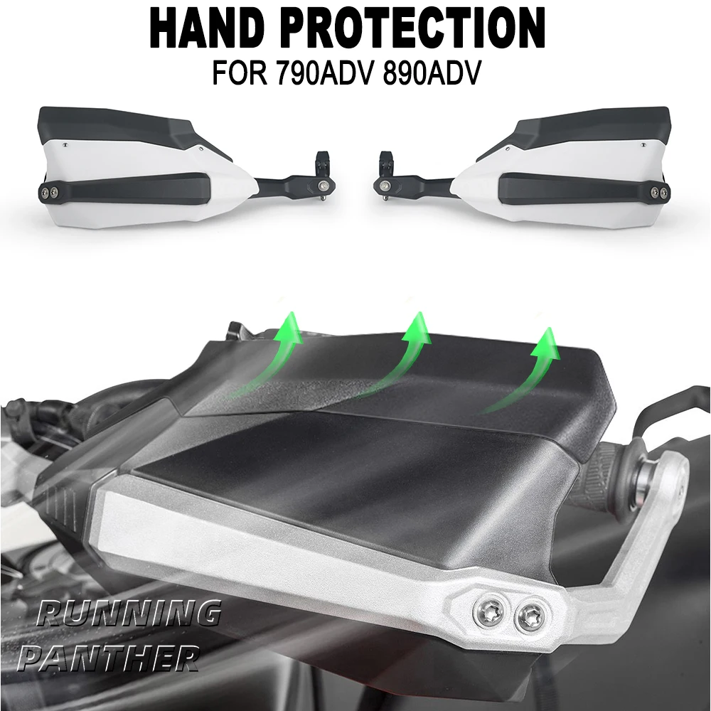 

For 790ADV 890ADV 790 890 ADV Adventure Motorcycle Hand Guard Wind Deflector Handlebar Handguard Protector Brush Bar Kit