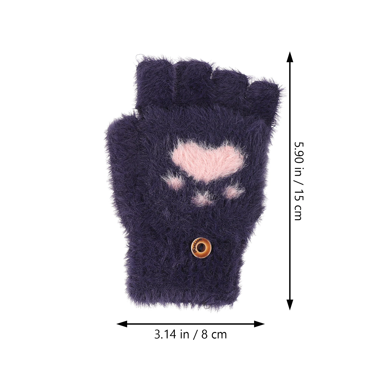 

1 Pair Cat Paw Gloves Women Winter Warm Knitted Convertible Fingerless Mittens Thermal Elastic Touchscreen Half Finger Outdoor