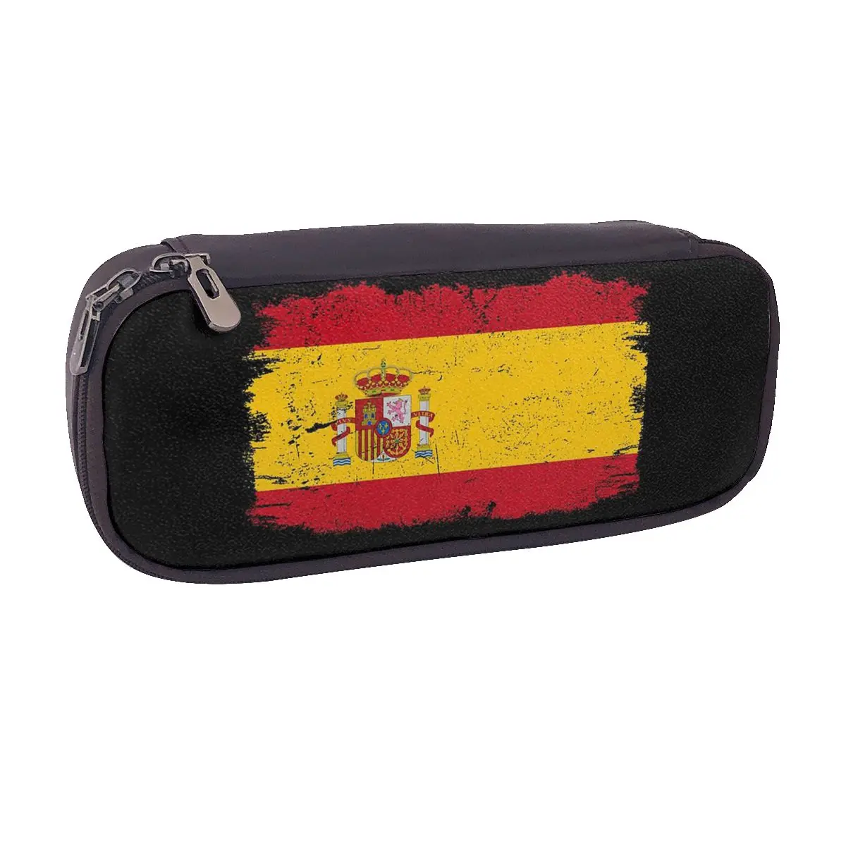 

Spain Country Flag Spain Tourist Flag Spain Team Flag Leather Pencil Case Boy Girl Gifts Pen Box Pencil Bag Stationery Supplies