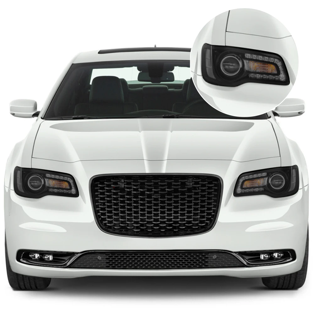 

Car Headlight Protection Film For Chrysler 300C Pacifica/Grand Voyager High Gloss Smoke Black Pre-Cut TPU PPF Anti-Scratch Vinyl