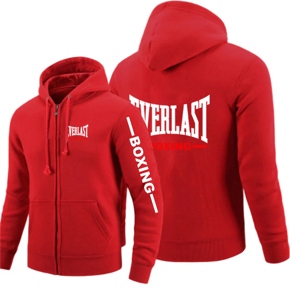 

Everlast 2025: весна и осень, новые мужские модные повседневные толстовки с капюшоном, уличная однотонная куртка в стиле Харадзюку в стиле хип-хоп на молнии