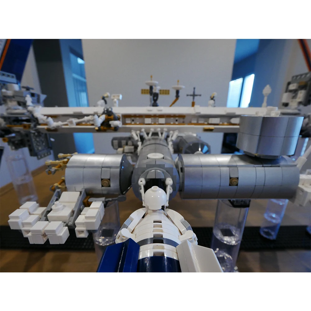 MOC ISS International Space Station Building Blocks Webb Telescope Historical Timeline Detector Bricks Toy For Children Kid Gift
