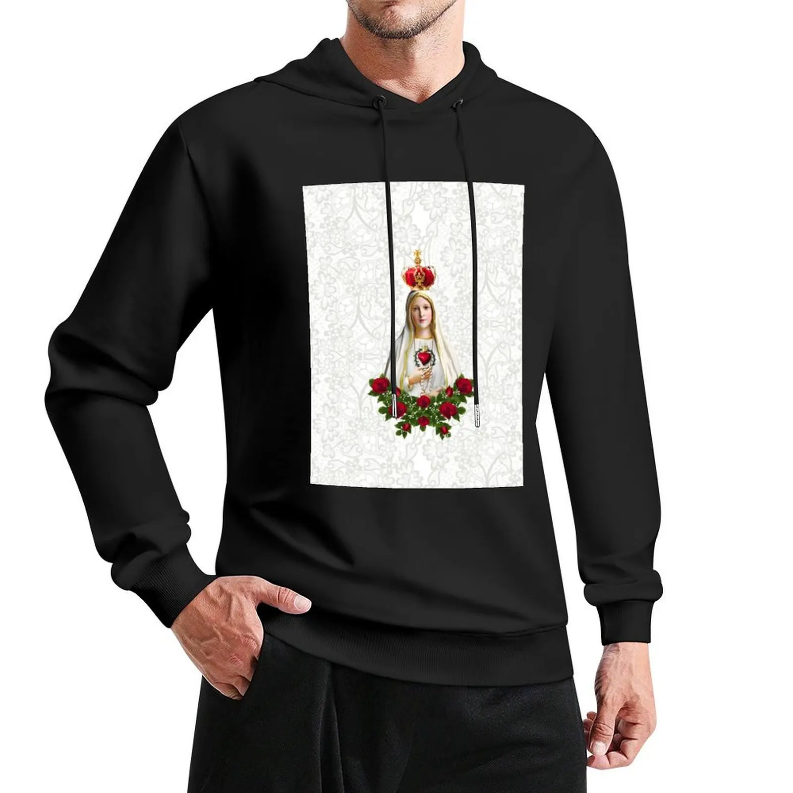 

Our Lady of Fatima Pullover Hoodie mens clothing hoodies for men high quality