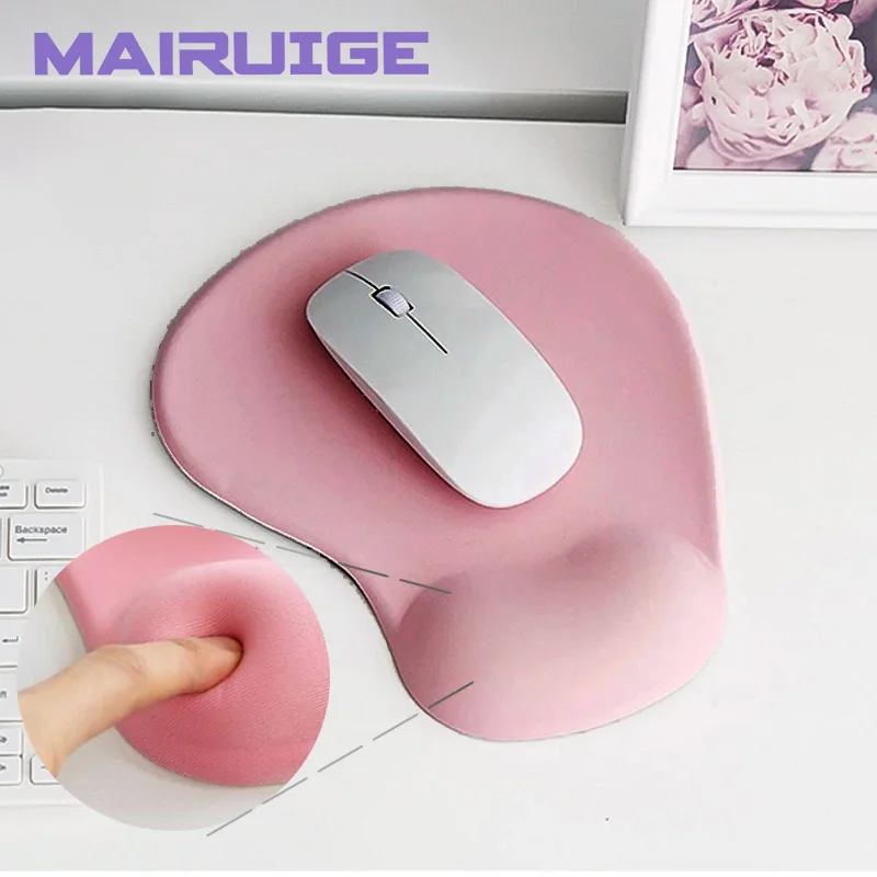 

Эргономичный силиконовый коврик для мыши, мягкий и поддерживающий нескользящий резиновый коврик, простой настольный коврик с поддержкой запястья, коврик для клавиатуры для ПК/настольного компьютера