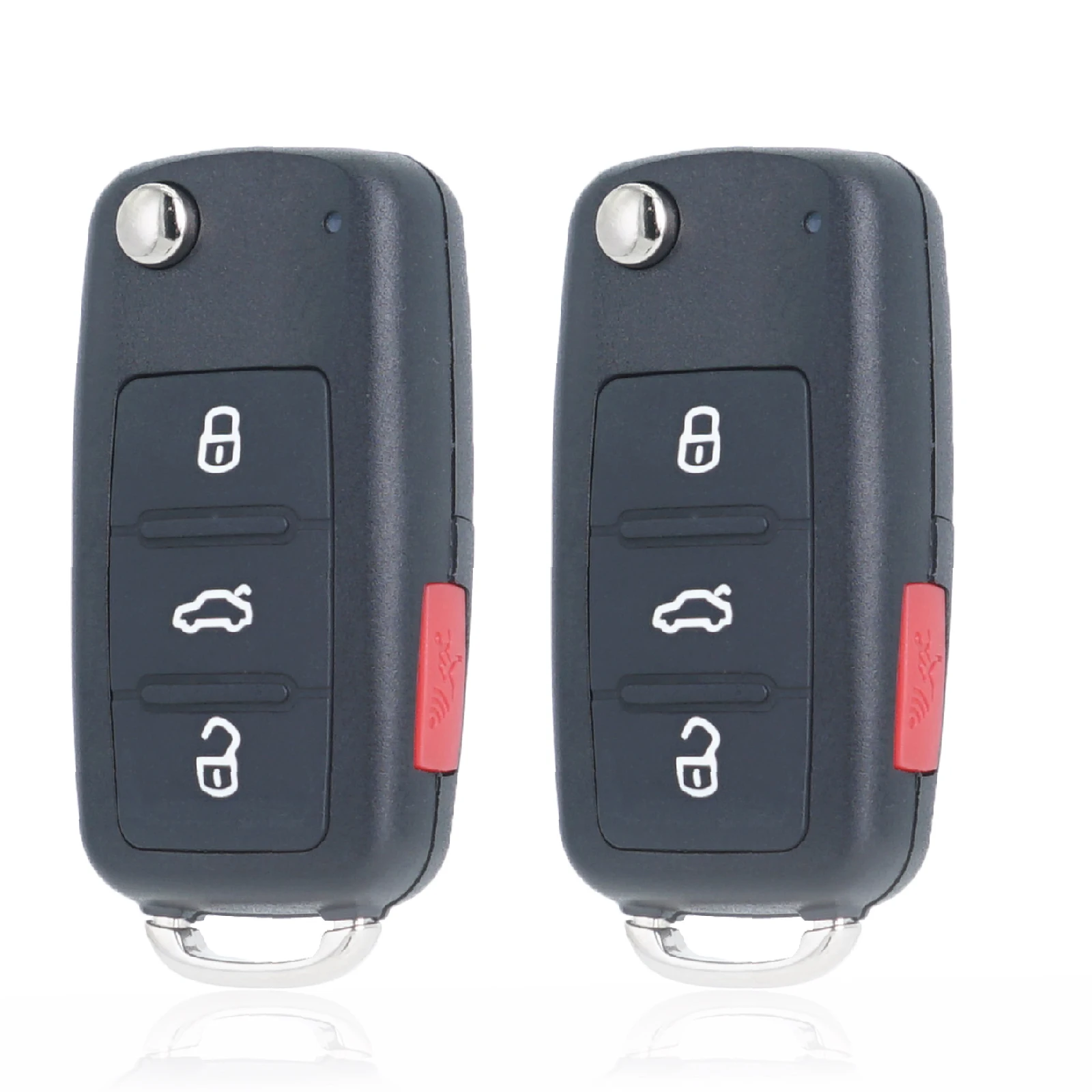 

2 PCS for Volkswagen VW Golf Eos GTI Jetta Passat Touareg Tiguan CC 3+1 Buttons Remote Key Fob 5K0 837 202 R / A / F, NBG010180T