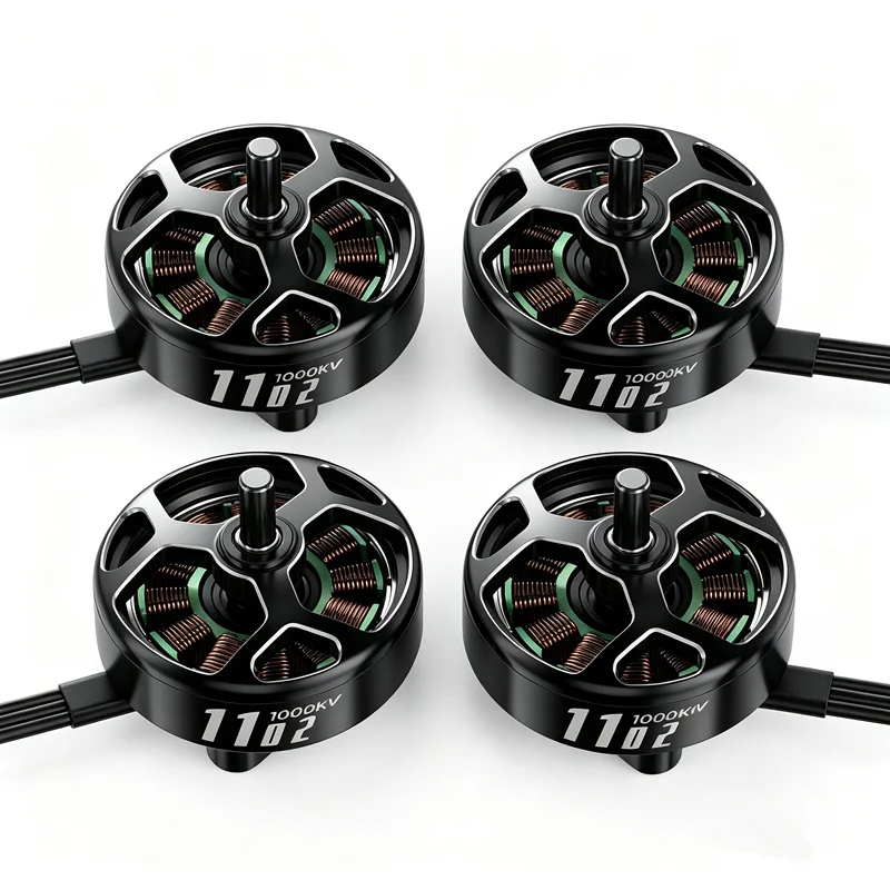 SPEEDX2 1102 Motor 4 Pack GEPRC, Matte Black Bright Edge N52H Magnet 9N12P High Efficiency Micro Tiny Whoop Motor
