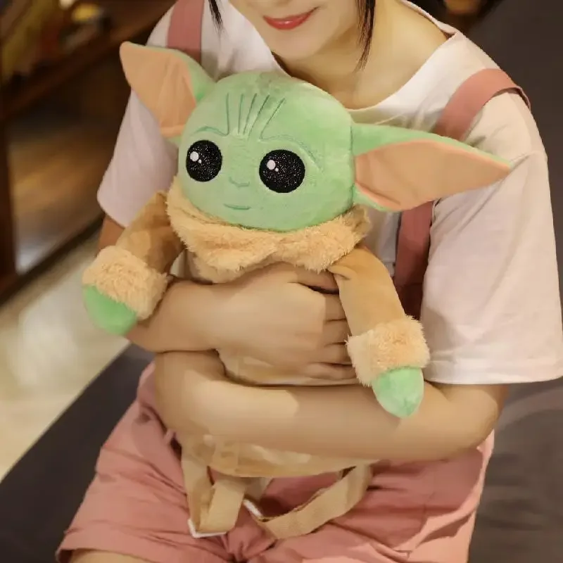 30cm Disney Star Wars Soft Plush Bag Baby Yoda Anime Doll Plush Backpack Kawaii Plush Toys Children\'s Christmas  Gift Toys