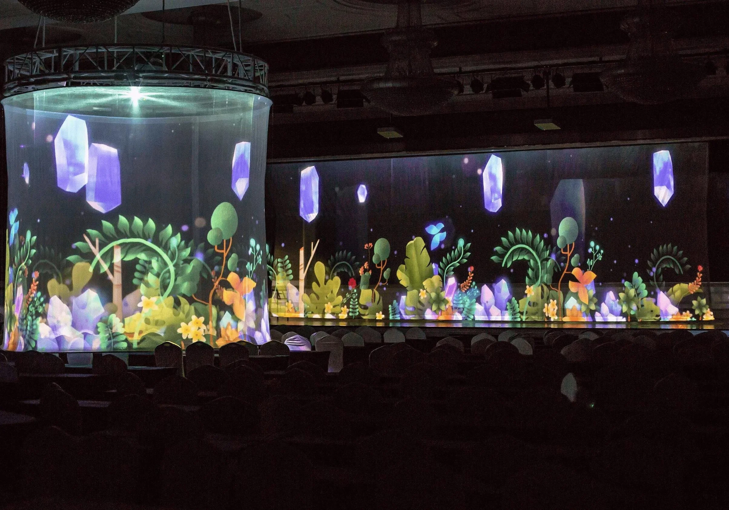 Outdoor 3D Hologram Projector Screen Hologauze Projection System for Fashion Show