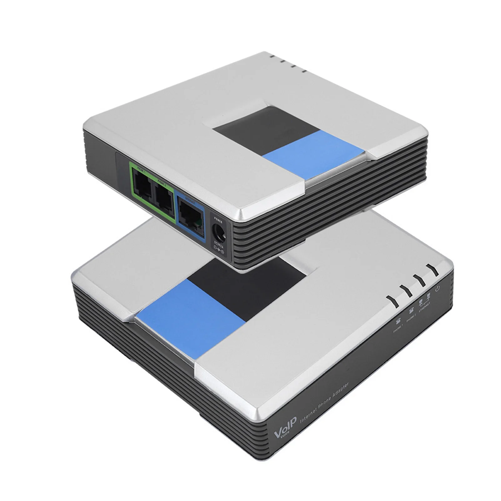 الإنترنت محول الهاتف PAP2T VoIP بوابة الهاتف الإنترنت 2 منافذ محول SIP RJ45 كابل ل Linksys PAP2T محول الهاتف الإنترنت