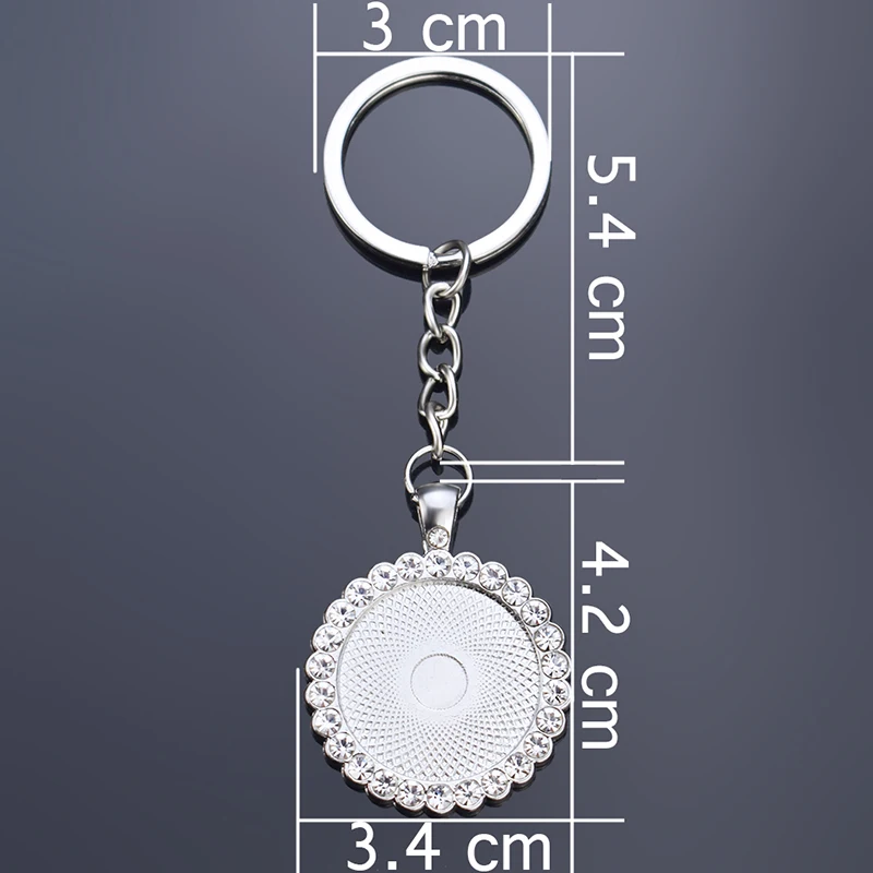 Esspoc Religion Keychain Charms Crystal Jewelry Hinduism God Brahma Shiva Cabochon Glass Gold Silver Color Plated Accessory image 6