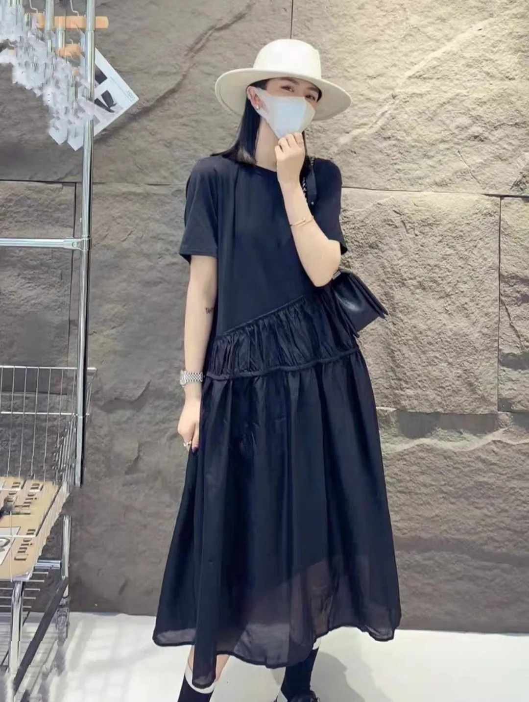 

Spring and Summer Women's 2023 Clothing Fashion New Mid-Length T-shirt Dress 0520