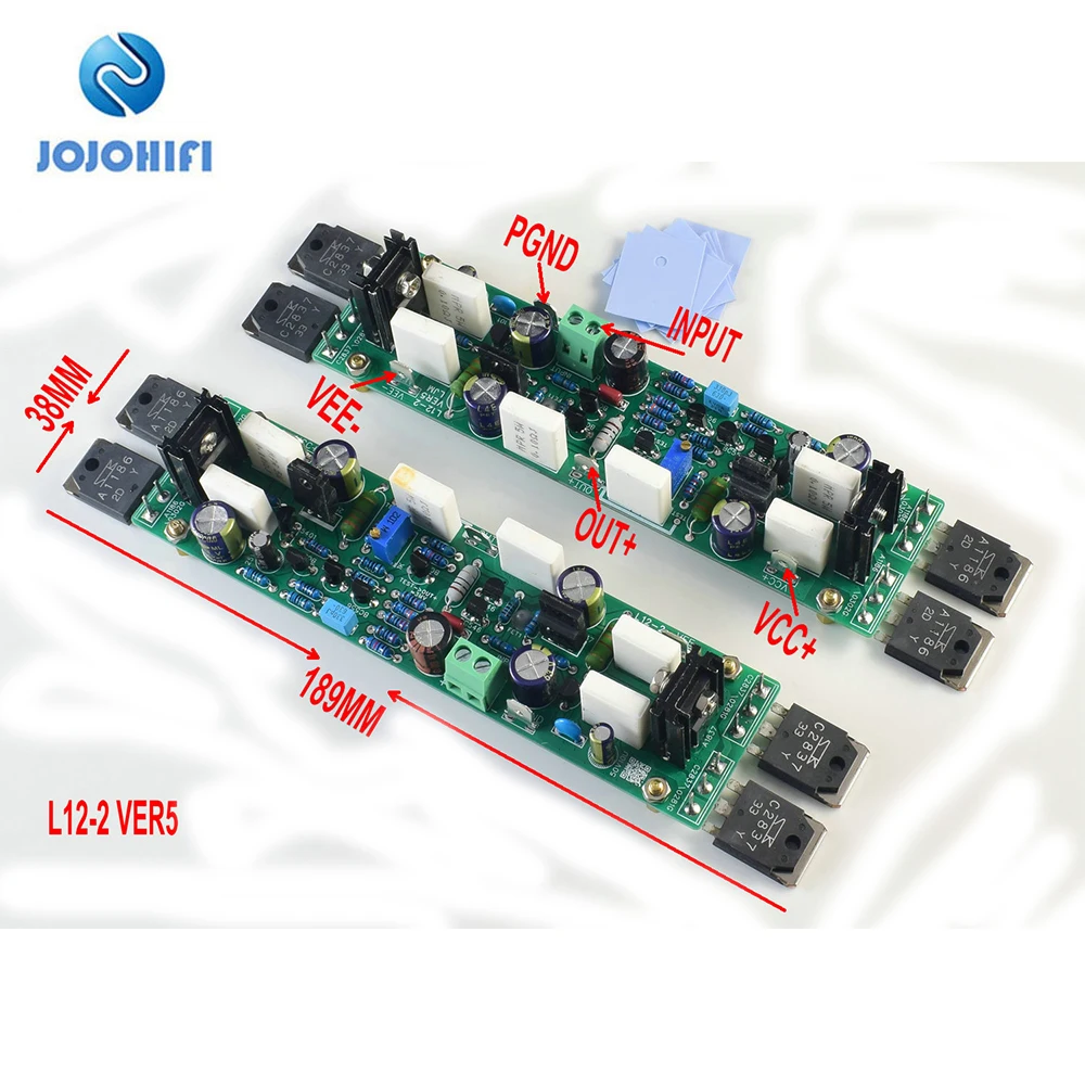 

One Pair LJM L12-2 Dual Channels Ultra-low Distortion Amplifiers Audio Finished Board and DIY KITS Sound Amplify