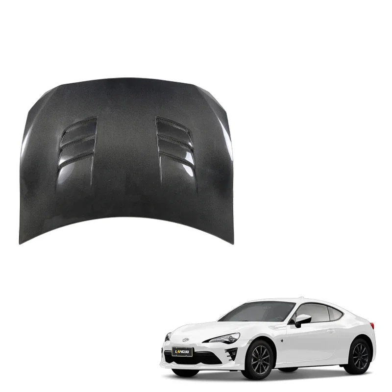 

Langyu 12-19 Auto Exterior Accessories Front Bonnet Carbon Fiber Engine Cover For Toyota GT86 Upgrade A Style Engine Hood