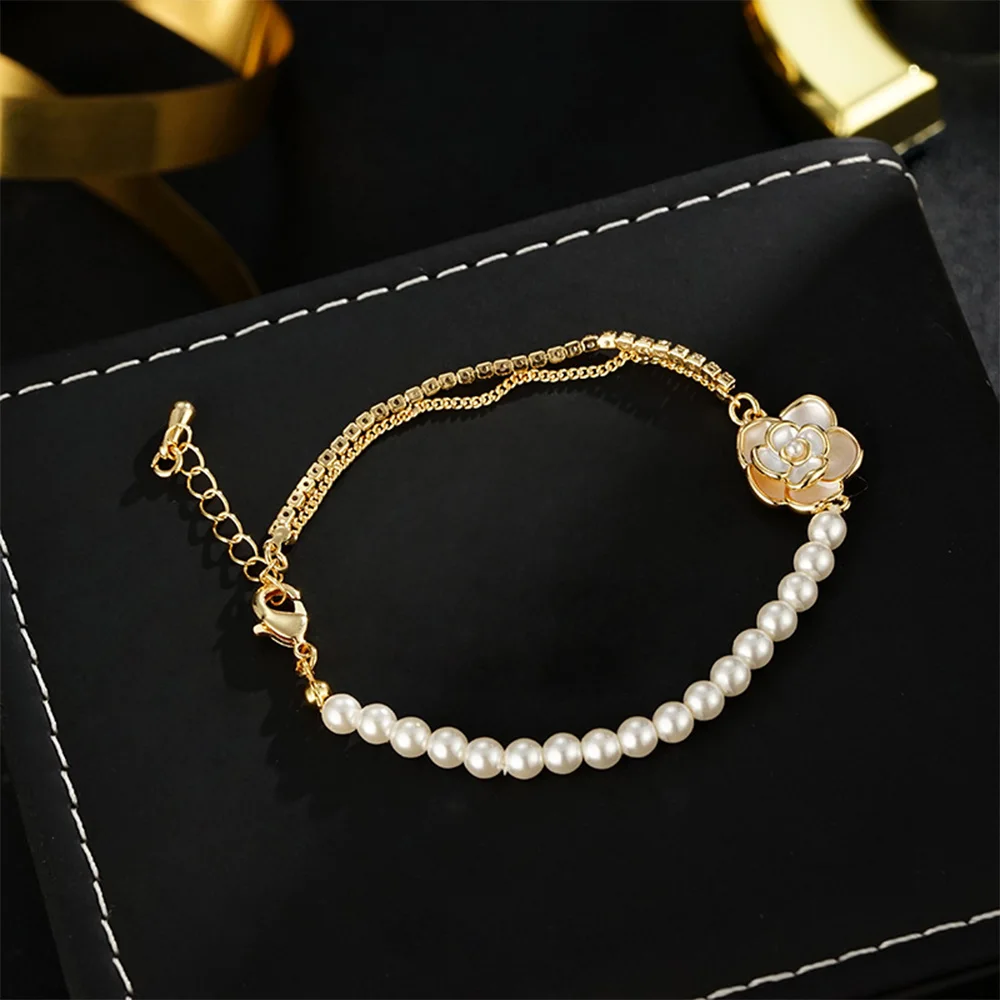 

Vintage fashion classic freshwater pearl bracelet for women‘s girl party gift jewlry whosale