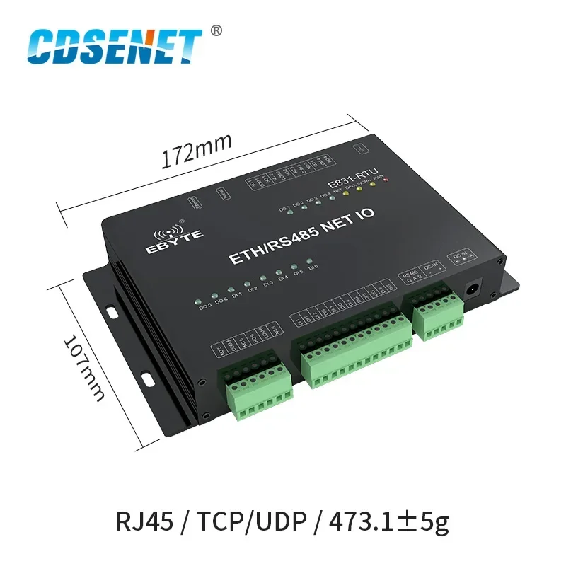 RS485 DIGITAL DATA  Relay Output Wireless Transceiver Radio Modem CDSENET E831-RTU(6060-ETH) Ethernet Interface Modbus TCP RTU