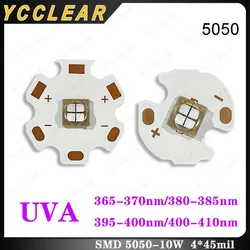 10W 12W Deep UV LED Chip UVA 365nm 370nm 380nm 395nm 410nm Diodes SMD5050 With 16mm 20mm Plate For Mosquito Trap Solidification