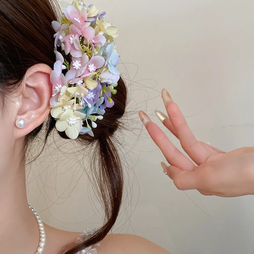 

Elegant Colorful Flower Hair Stick Fairy Simulation Flower Thai Hair Fork Hairpin Chinese Style Bride Hair Accessories Female