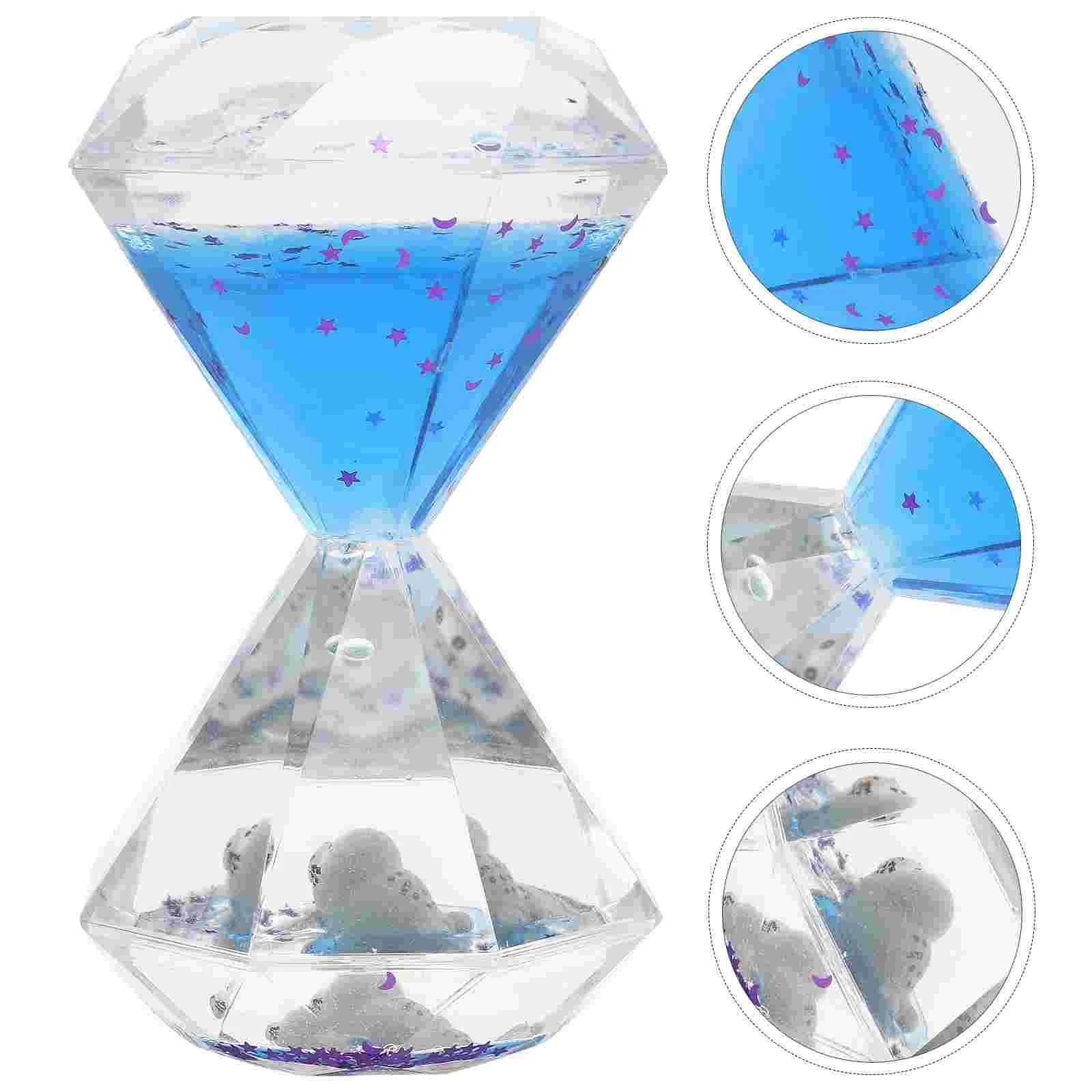 

Decor Oil Drop Hourglass Timer Motion Bubbler Large Desk Ornament Liquid Blue for Kids