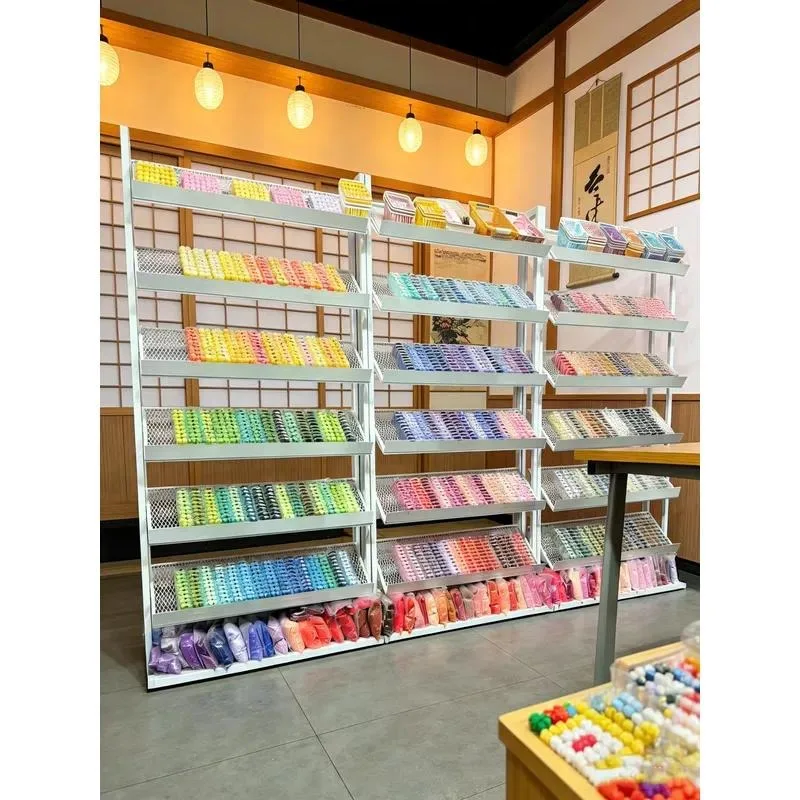 Standing Non Folding Bead Storage Rack Multi Layer Display Shelf with DIY Craft Bottle Organizer