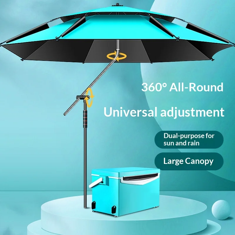 Portable Durable Without A Base Heavy Duty Double Layer UV Protection Waterproof Upgraded Picnic Umbrella Umbrella Beach