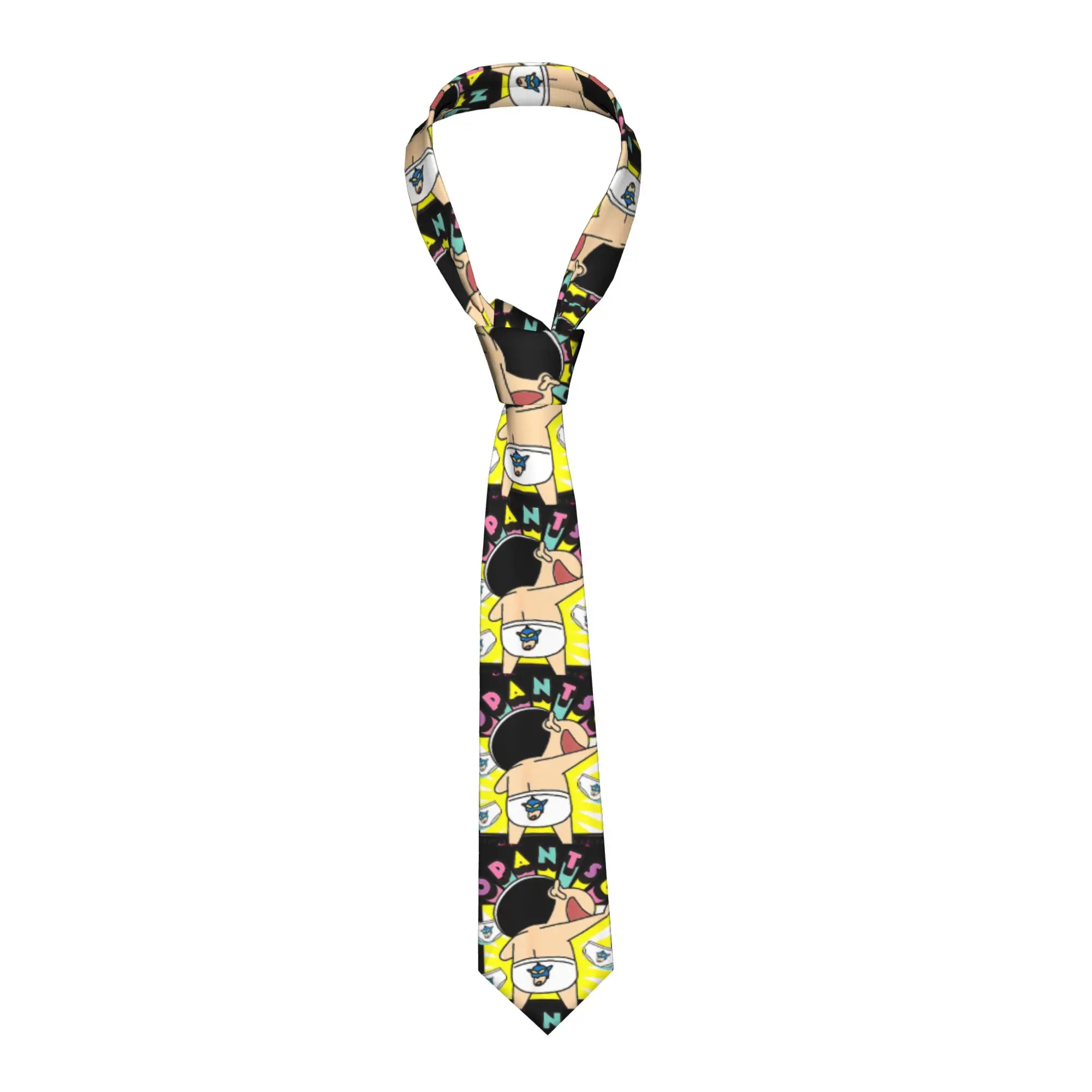 

Shinchan Cartoon 90s Necktie Men Polyester 8 cm Casual Wide Neck Ties for Mens Accessories Gravatas Wedding Office