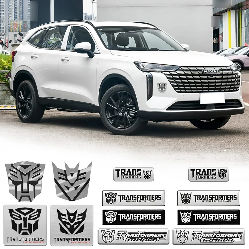 Car Styling 3D Aluminum Autobots Logo Transformers Badge Emblem Auto Decoration Body Stickers Decals Motorcycle Car Accessories