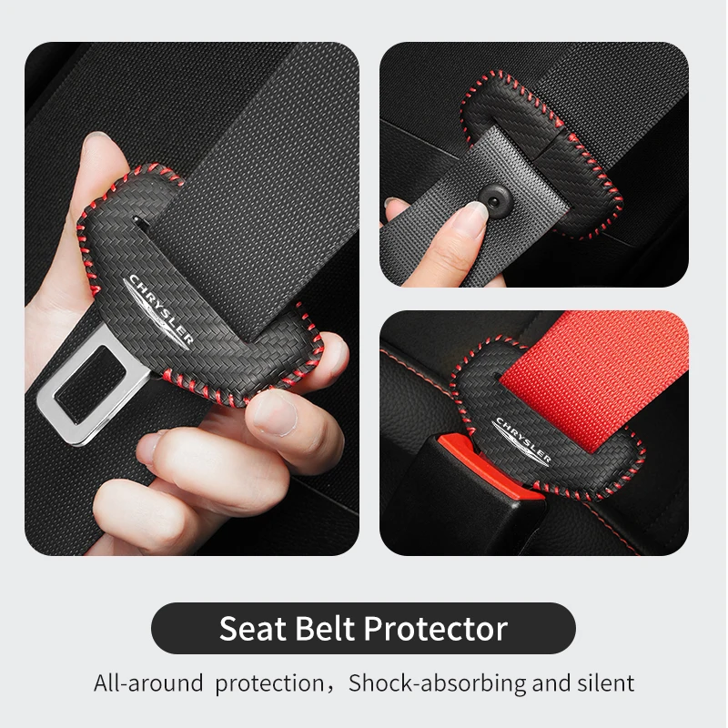 Car Seat Belt Buckle Protector Anti-Scratch Adjusting Clip For Chrysler 300c 200 Cruiser Grand Voyager Pacifica Town Country