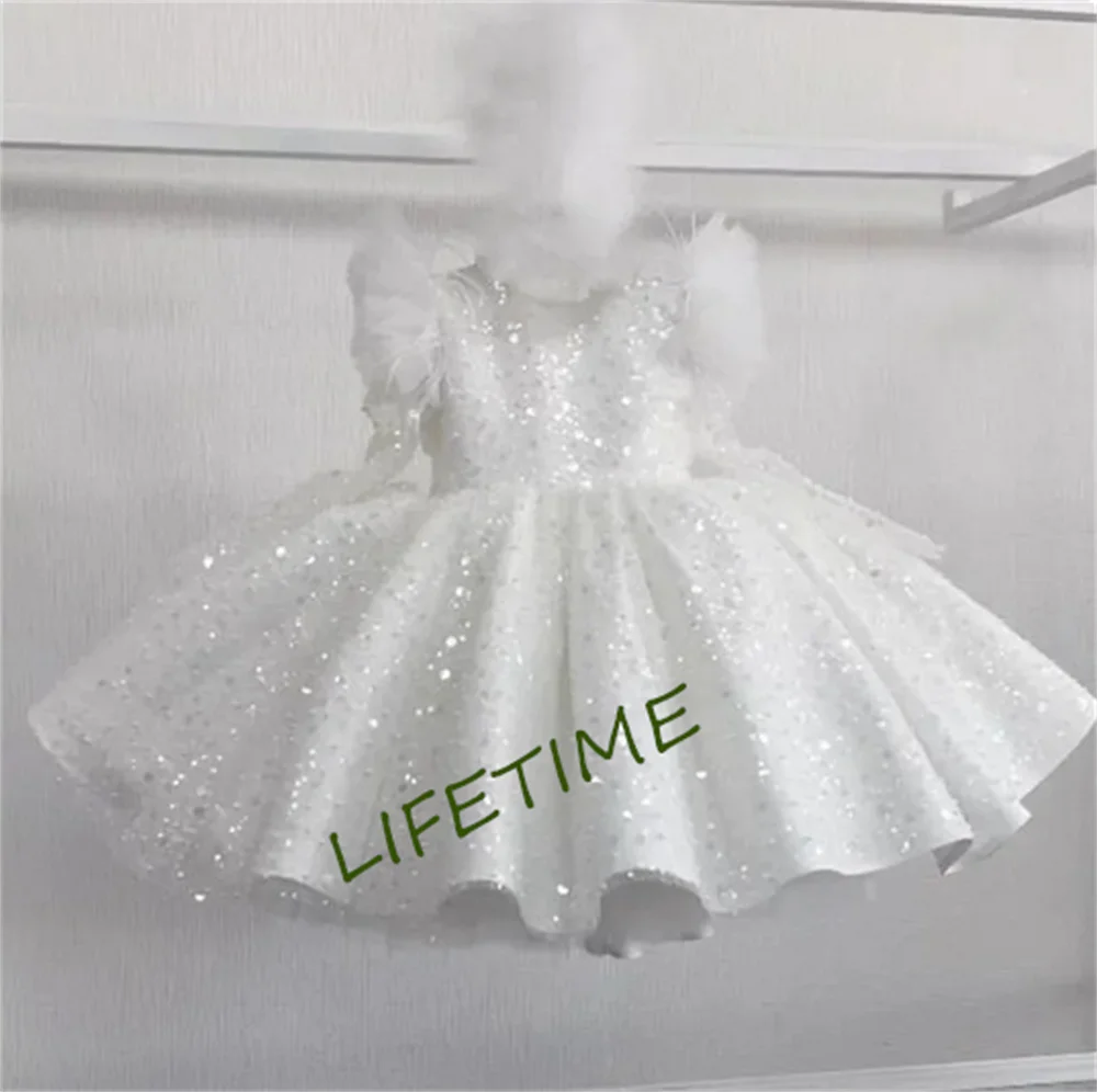 2024 New Fashion Wedding Birthday Party Dress Christams Dress For Girl 1-14 Years Girls Dress Glitter Tutu Vestidos Kids Clothes