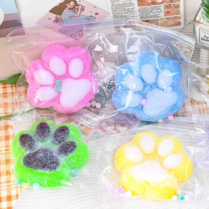 Cute Ultra-large Kawaii Plush 12cm Cat Paw With Flocking Mochi Taba New Fidget Toy Birthday Party Gift