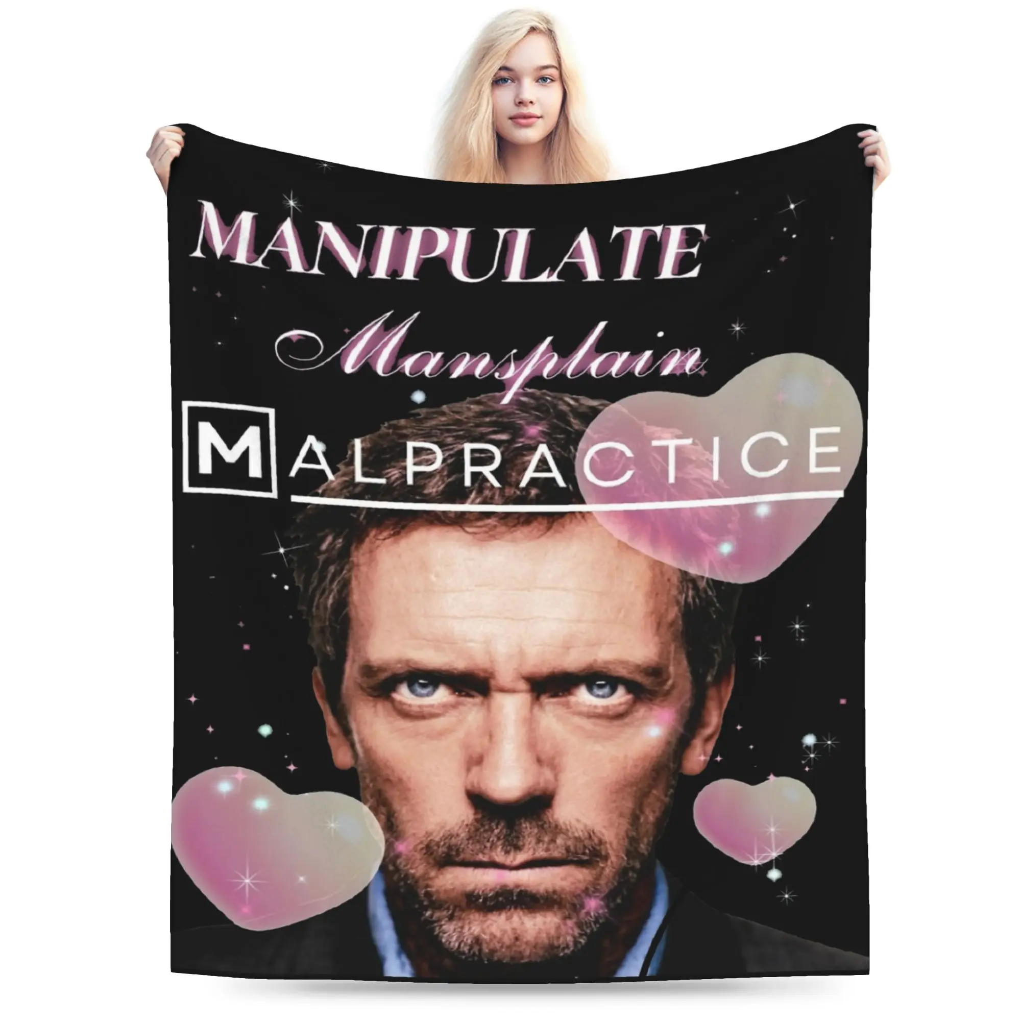 Manipulate Mansplain Malpractice House MD Dr Gregory House Blankets Quality Warm Soft  Throw Blanket Winter Home Decor Bedspread