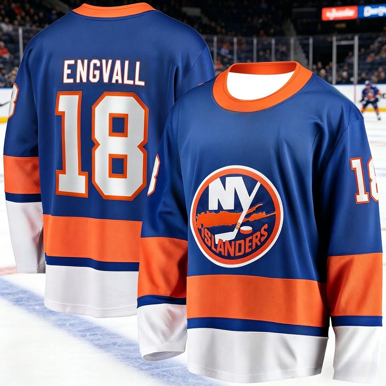 Kinder-T-Shirt, Damen-T-Shirt, Jungen-Top, Erwachsene, Kinder, Eltern-Kind, schnell trocknend, Herren-Langarm-T-Shirt, New York Ice Hockey Premium Sport – Detail 19
