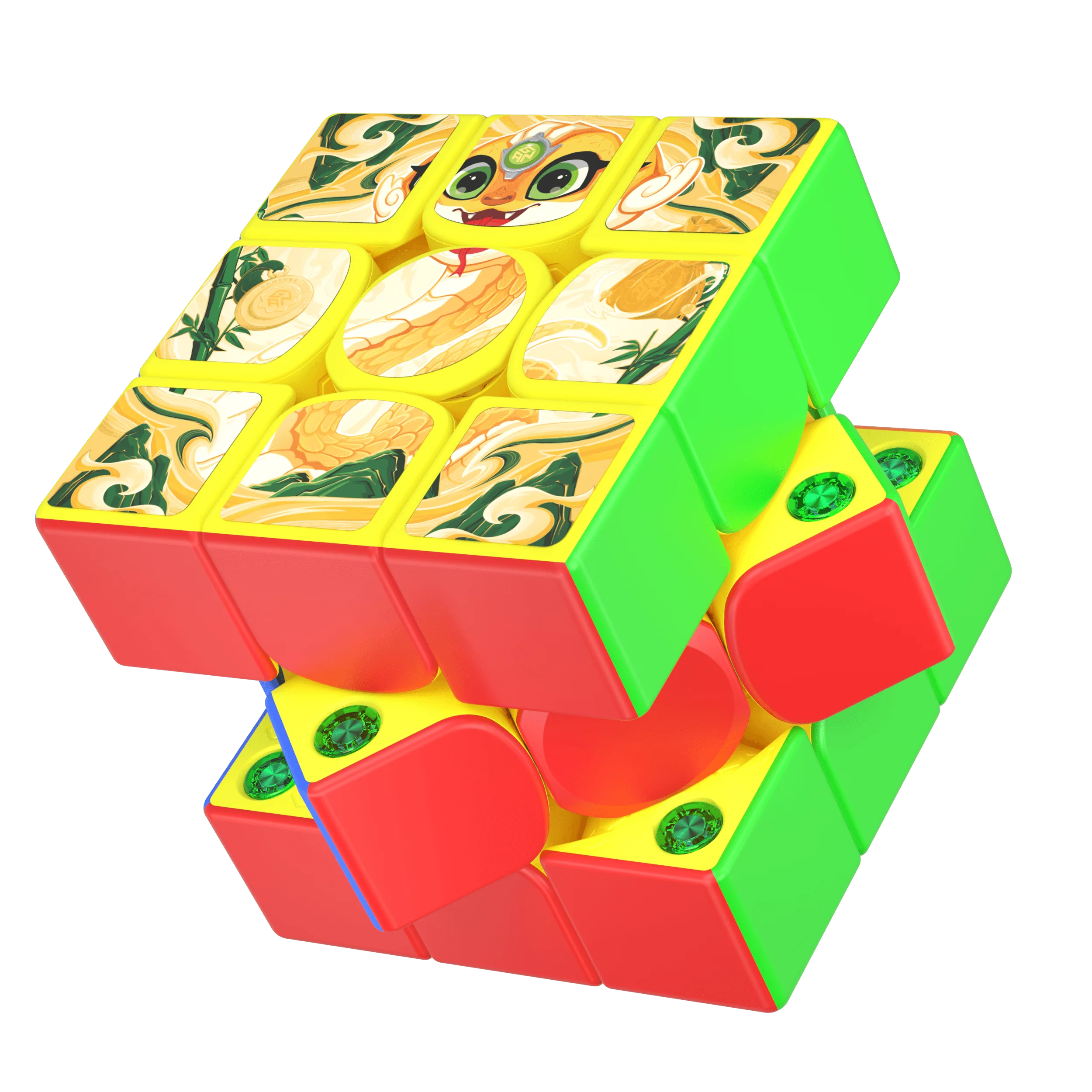طبعة محدودة!!! [ECube] GAN356M E 3x3x3 المغناطيسي الأفعى العام القمري الخاص المكعب السحري 3x3 سرعة GAN356M E لغز لعبة GES