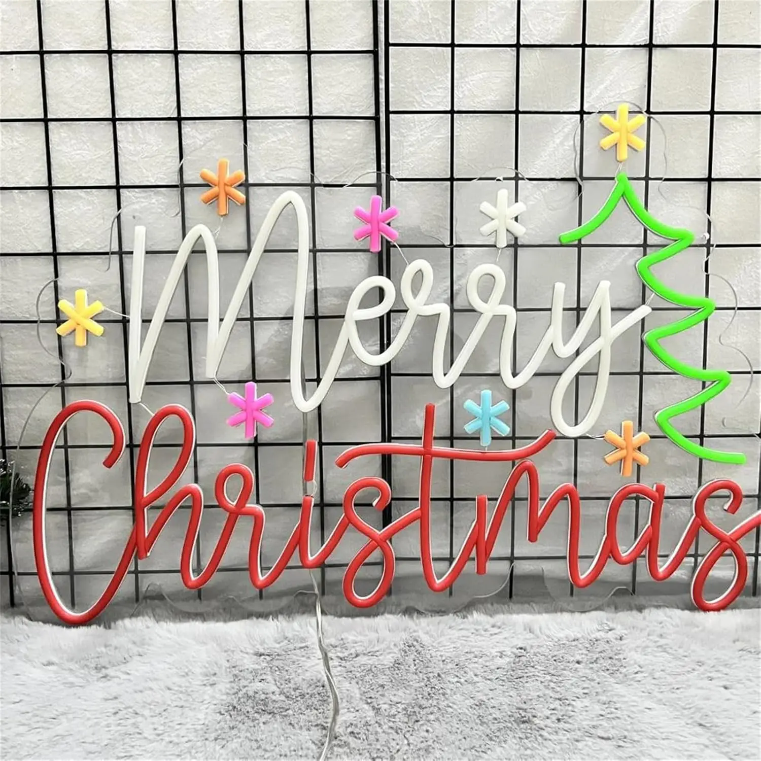 عيد ميلاد سعيد LED النيون تسجيل USB عكس الضوء ضوء النيون تسجيل ل غرفة نوم غرفة معيشة حفلة عيد ميلاد هدية جدار ديكور