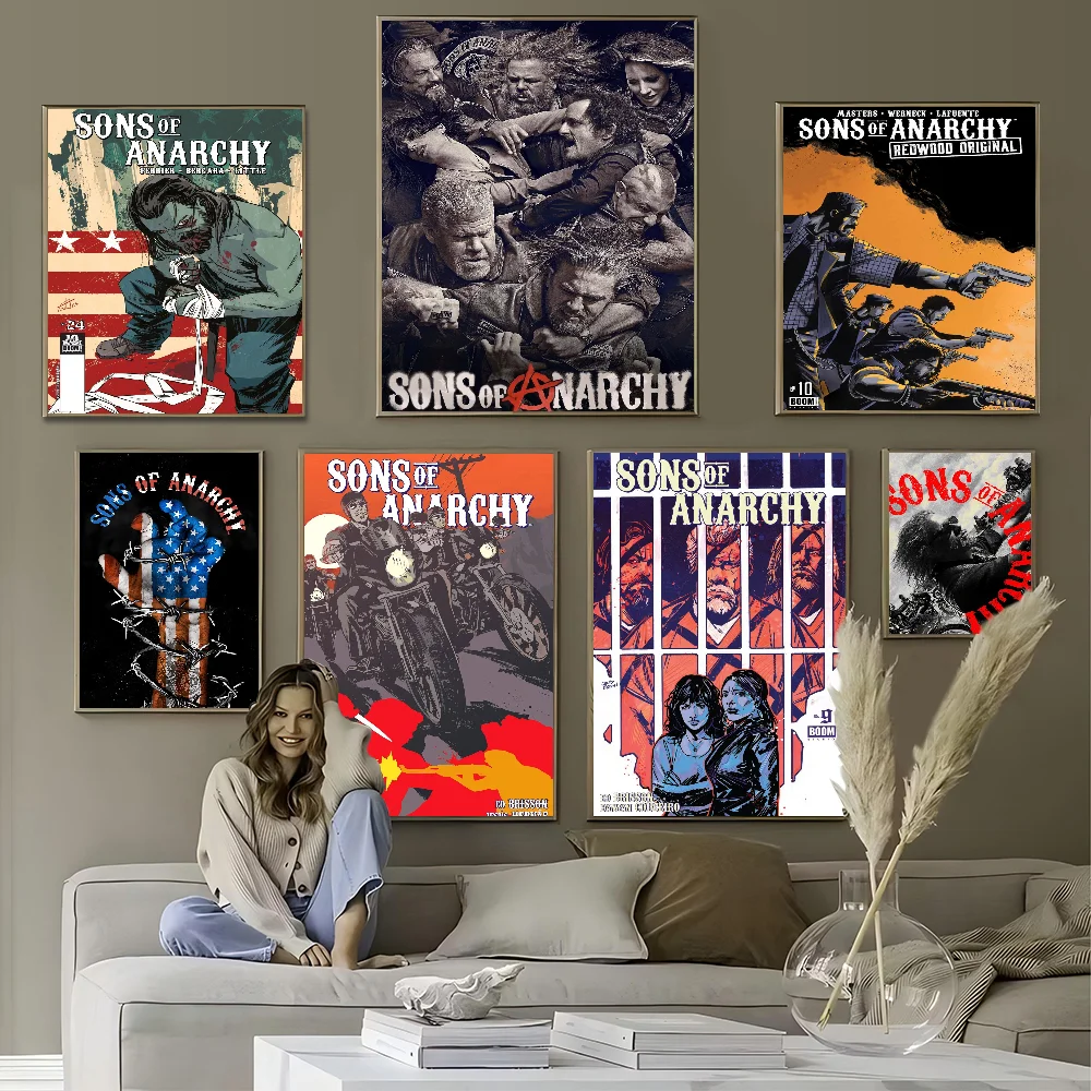 

Sons Of Anarchy Classic Anime Poster Waterproof Paper Sticker Coffee House Bar Room Wall Decor