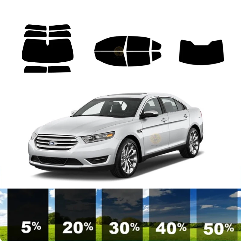 precut Removable Window Tint Film For Car 100% UVR 5%-35%VLT Heat Insulation Carbon ﻿For FORD TAURUS 4 DR SEDAN 2010-2012