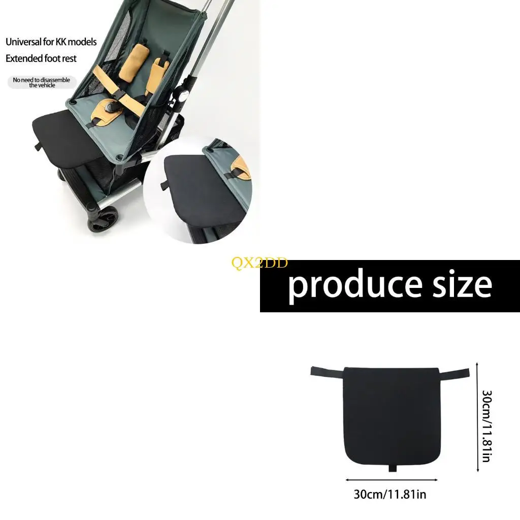 

QX2D Infants Strollers Footrest Leg Rest Comfortable Secure Straps for Toddler Baby