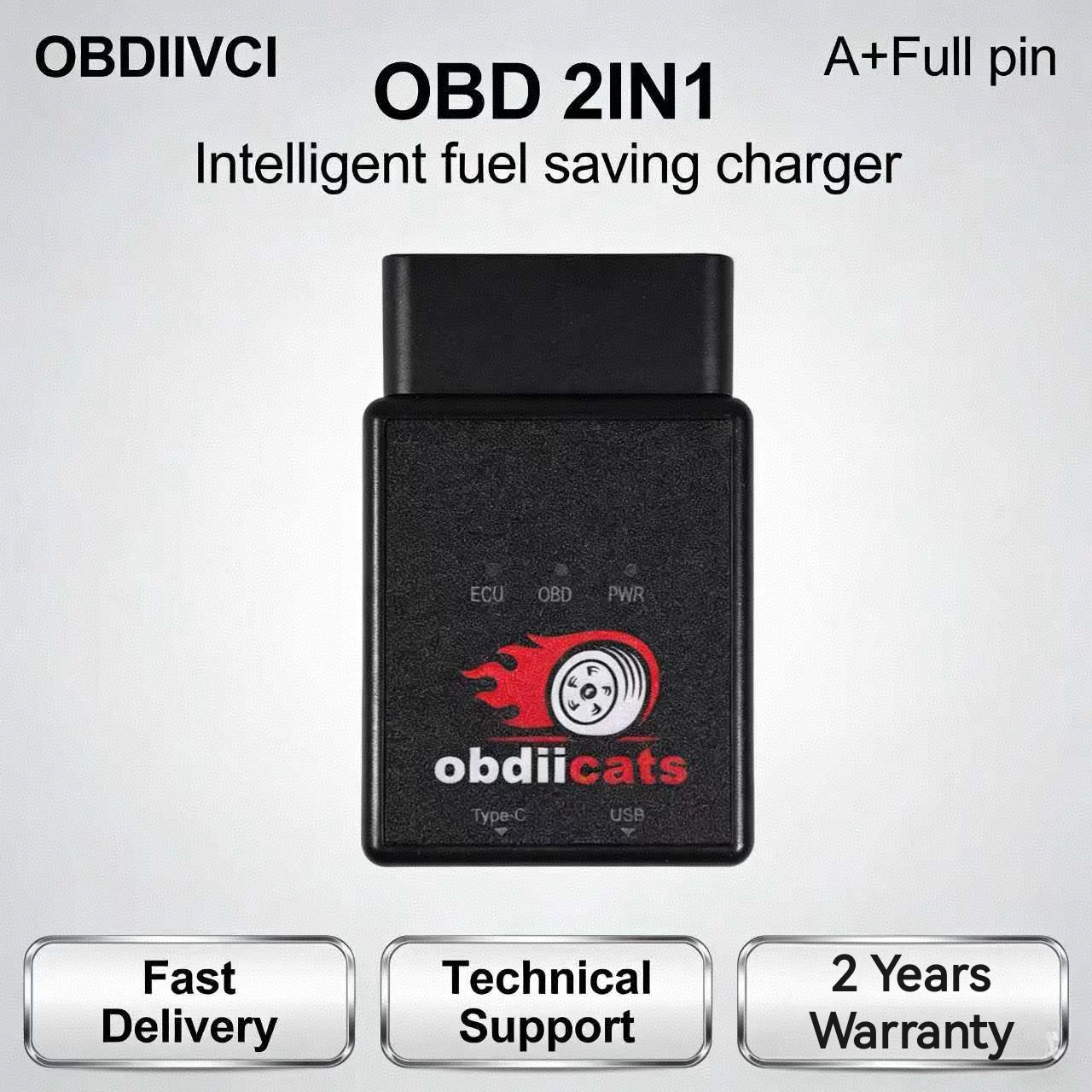 

obdiicats OBD 2IN1 With Fast Charger For Benzine&Diesel Cars Increase Power Upgraded From HK-V3 Fuel Saving Chip Tuning Box