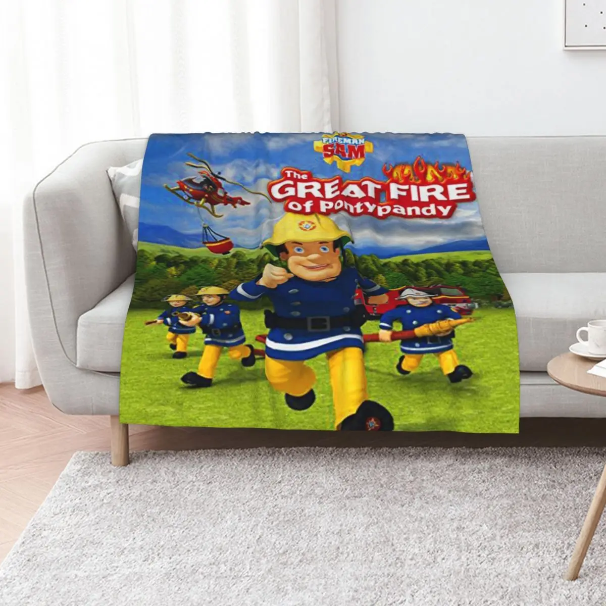 fireman sam fireman toys pajamas birthday party supplies clothes Throw Blanket christmas gifts Decorative Beds Blankets