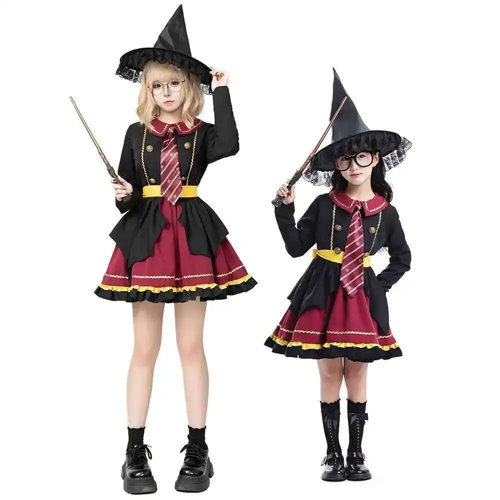 

New Girls Lolita Princess Dress for Kids Adult Magician Play Halloween Carnival Party Costumes