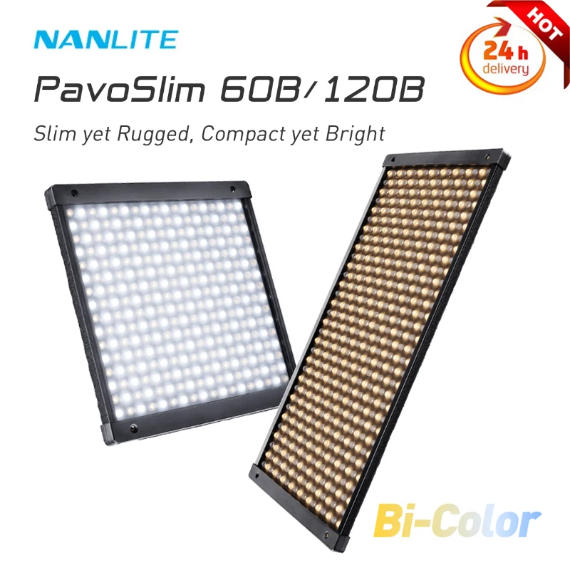 

Nanlite PavoSlim 60B/120B LED Bi-color Photography Light 2700-7500K Slim Panel Light for Photos Video Professional Studio Lamp