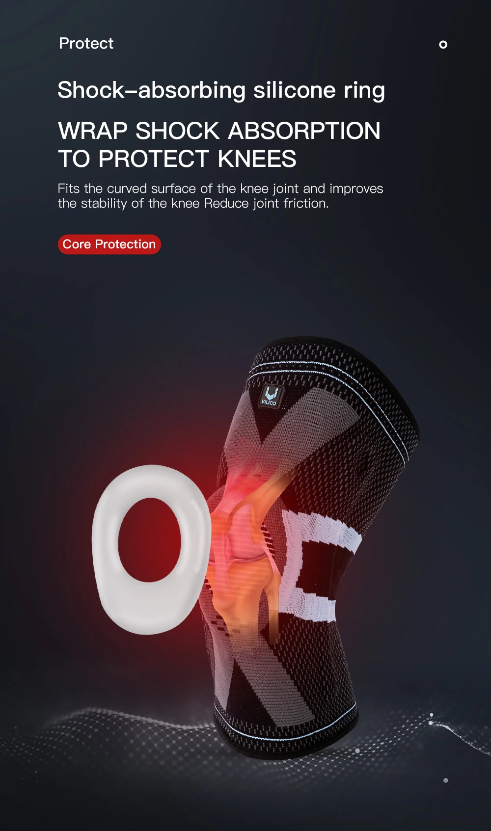 1PC Adjustable Knee Brace Open Patella Knee Support for Men Women Breathable Knee Wrap for Sports Running Fitness