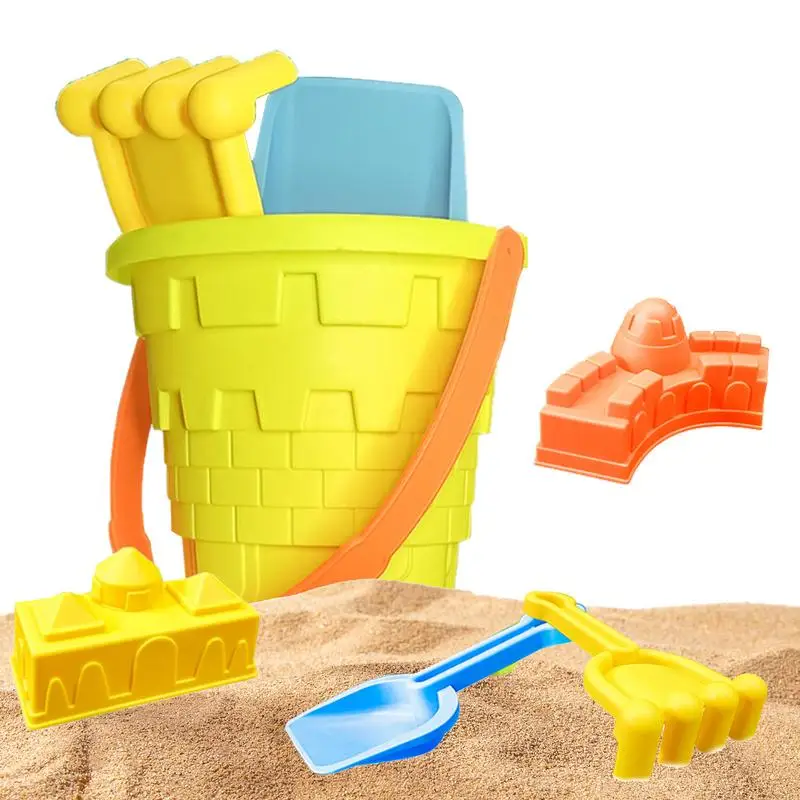 

Sand Toys For Kids 5PCS Sand Bucket Set Funny & Summer Party Playsets For Kids Ages 3 Toddler Outdoor Activities Enhances Fine