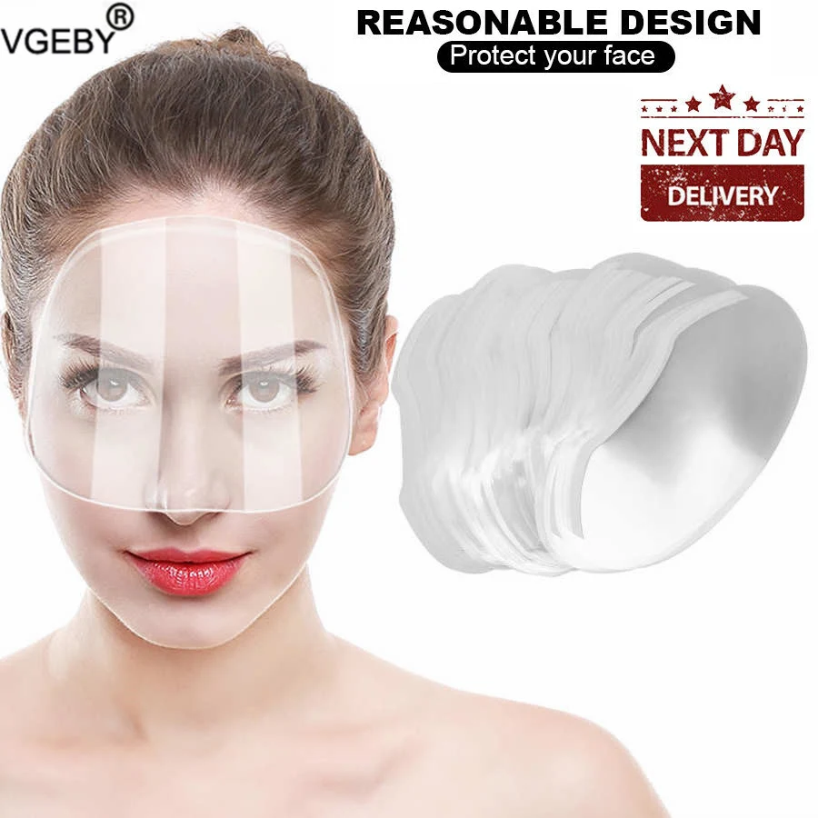 100pc Disposable Salon Hairspray Face Mask Eye Protection Hairdressing Mask Face Protecting Forehead Face Barber Supply