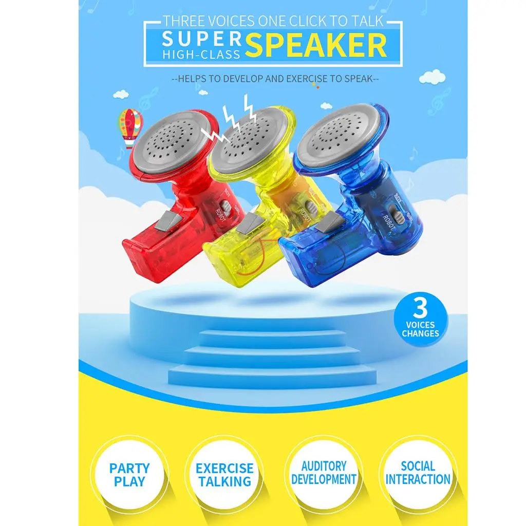 Toy Voice Changer for Kids Plastic Voice Modifier Mini Megaphone Speaker for Interactive Play