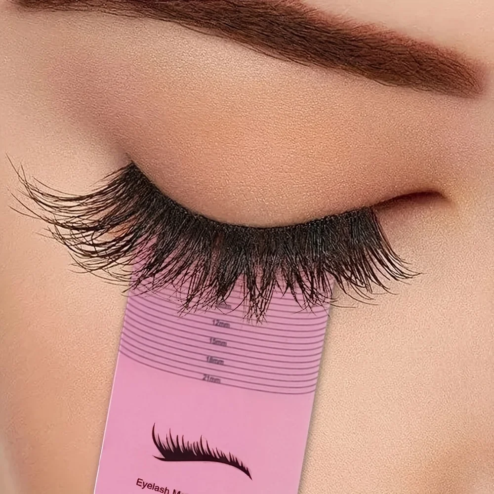 10PCS Wimpern Länge Mess Lineal Tragbare Augenbraue Weiche Kunststoff Lineal Make-Up-Tool Wimpern Verlängerung Wachstum Zubehör
