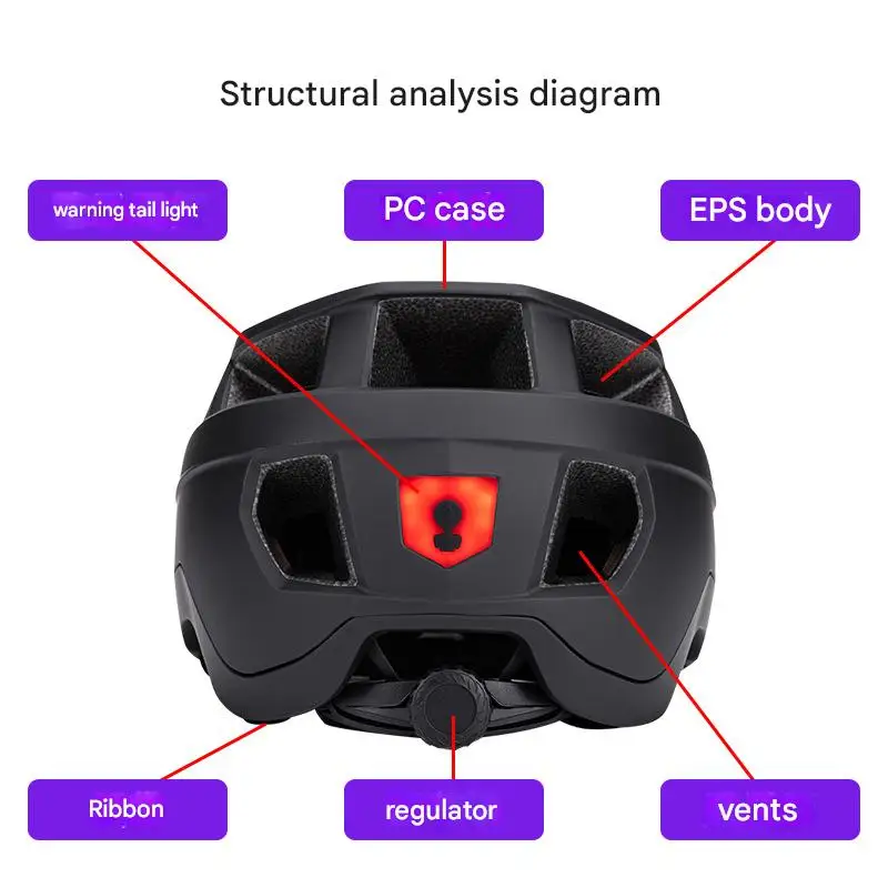 High Impact PC EPS Cycling Helmet Custom Pattern Waterproof Breathable Unisex MTB Racing Removable Lining