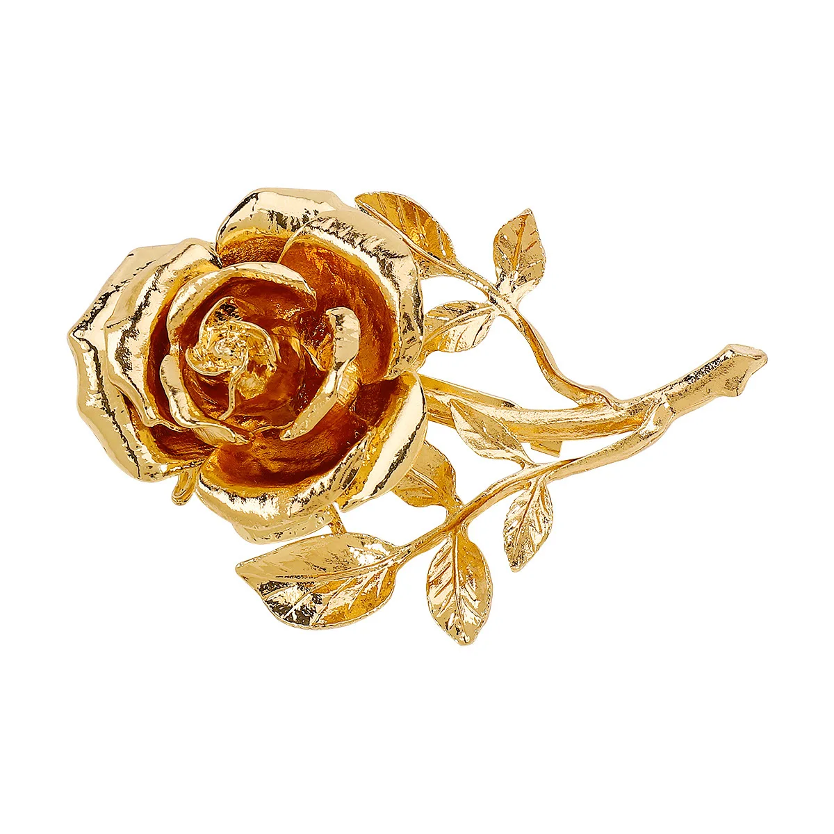 Vintage Metall Rose Blume Broschen Für Frauen Männer Übertrieben Personalisierte Blume Brosche Pins Büro Party Schmuck Zubehör