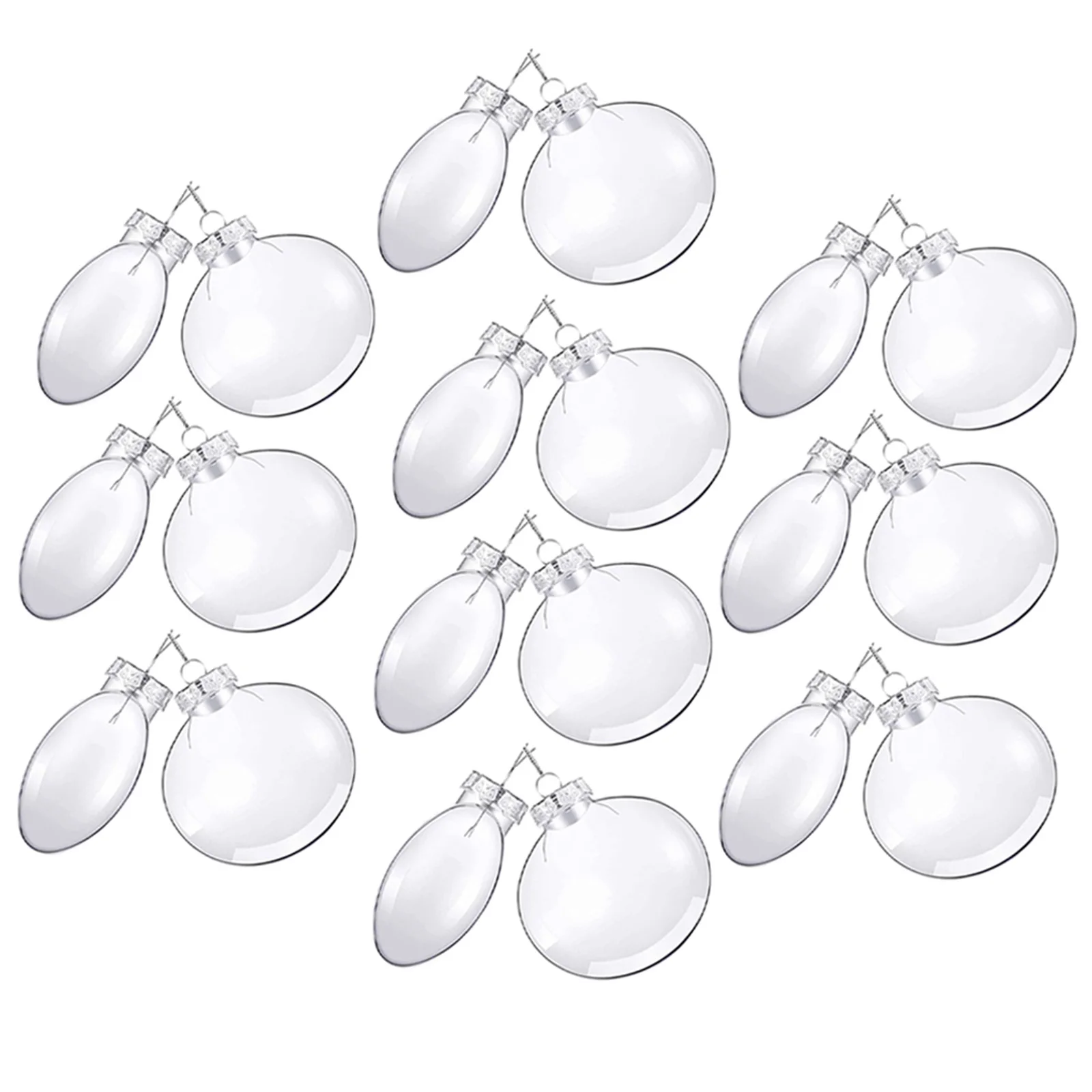 

20Pcs DIY Xmas Pendant Hanging Ornaments Transparent Balls Clear Christmas Tree Decorations Xmas Party Props Hanging Decors