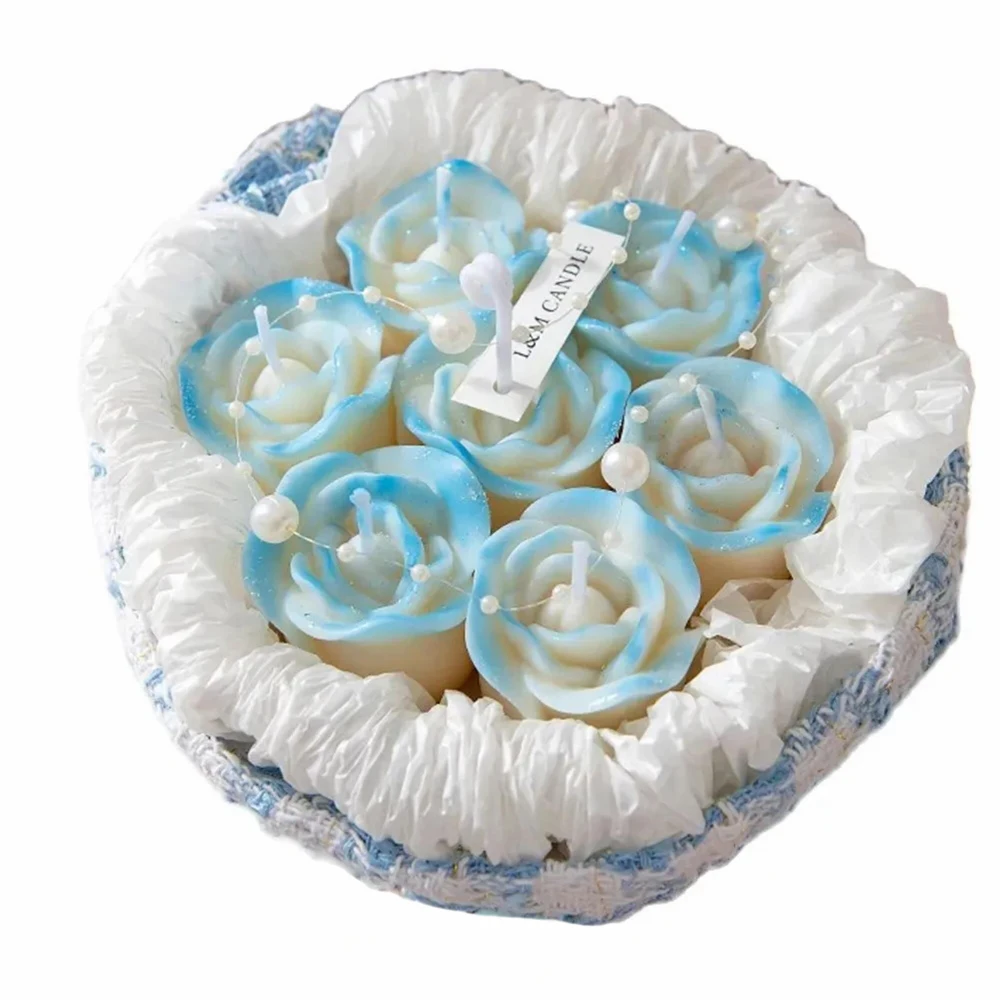 

3D искусственный букет, искусственное украшение для торта, форма для выпечки, Свеча для мыла