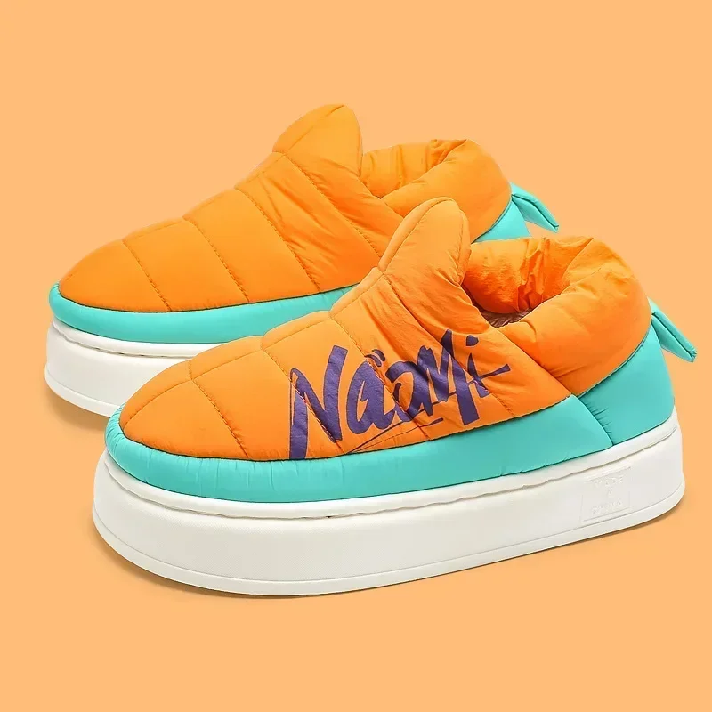 Buty zimowe damskie Płaskie obcasy Kobiece puszyste buty Chunky Light Keep Warm Down Platform Mixed Colors Outside Woman Snow Boot